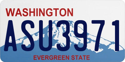 WA license plate ASU3971