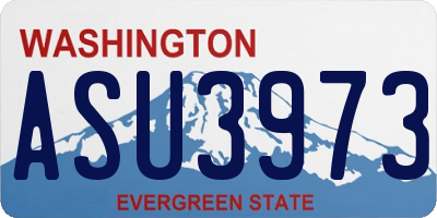 WA license plate ASU3973