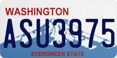 WA license plate ASU3975