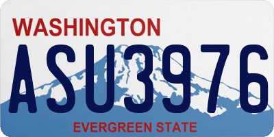 WA license plate ASU3976
