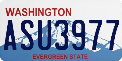 WA license plate ASU3977