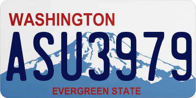 WA license plate ASU3979