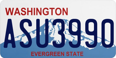 WA license plate ASU3990