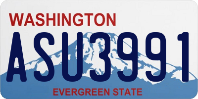 WA license plate ASU3991