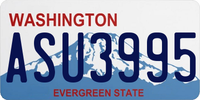 WA license plate ASU3995