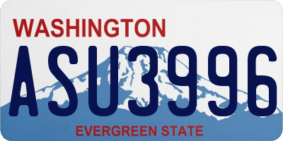 WA license plate ASU3996