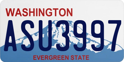WA license plate ASU3997