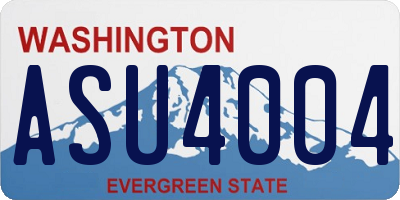 WA license plate ASU4004