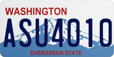 WA license plate ASU4010