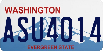 WA license plate ASU4014