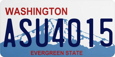 WA license plate ASU4015