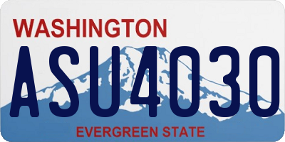 WA license plate ASU4030