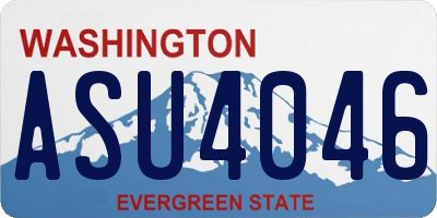 WA license plate ASU4046