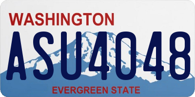 WA license plate ASU4048