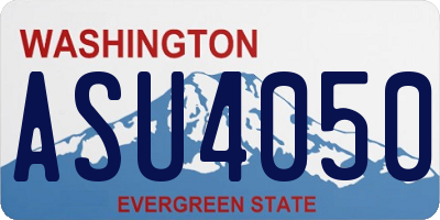 WA license plate ASU4050