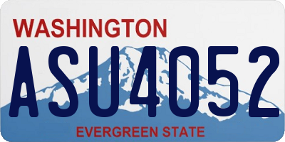 WA license plate ASU4052