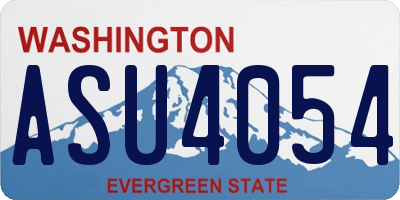 WA license plate ASU4054