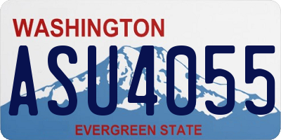 WA license plate ASU4055