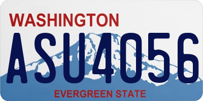 WA license plate ASU4056
