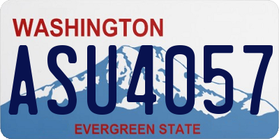 WA license plate ASU4057