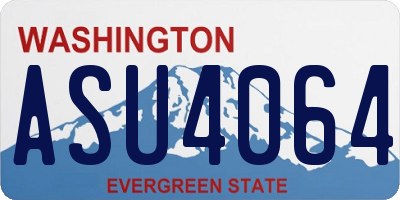 WA license plate ASU4064
