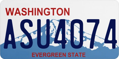 WA license plate ASU4074