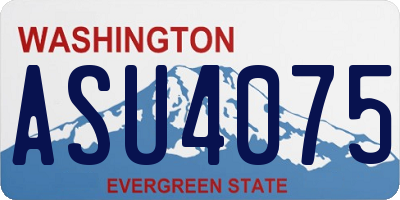 WA license plate ASU4075