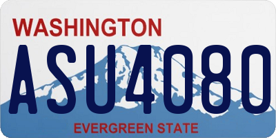 WA license plate ASU4080