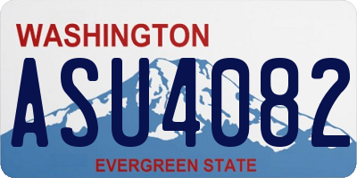 WA license plate ASU4082