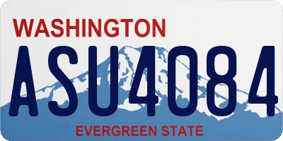 WA license plate ASU4084