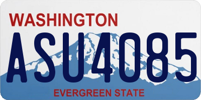 WA license plate ASU4085