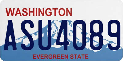 WA license plate ASU4089
