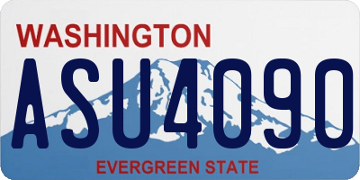 WA license plate ASU4090
