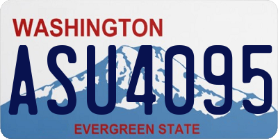 WA license plate ASU4095