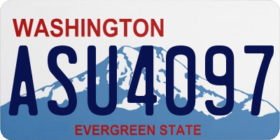 WA license plate ASU4097