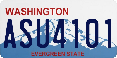 WA license plate ASU4101