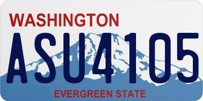 WA license plate ASU4105
