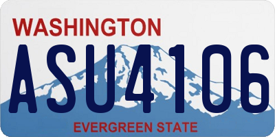 WA license plate ASU4106