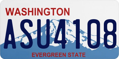 WA license plate ASU4108