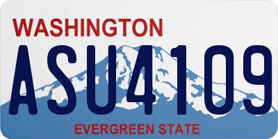 WA license plate ASU4109