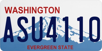 WA license plate ASU4110