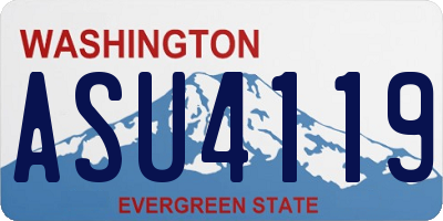WA license plate ASU4119