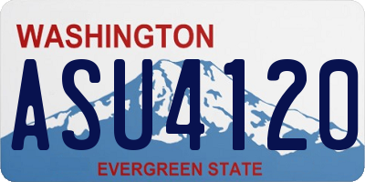 WA license plate ASU4120