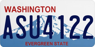 WA license plate ASU4122