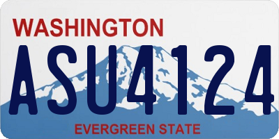 WA license plate ASU4124