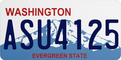 WA license plate ASU4125
