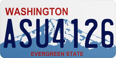 WA license plate ASU4126