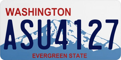 WA license plate ASU4127