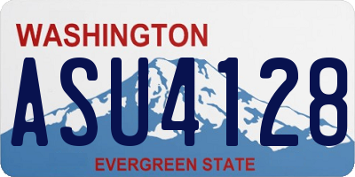 WA license plate ASU4128