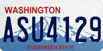 WA license plate ASU4129
